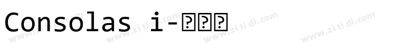 Consolas i字体转换